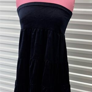 Elegant dark blue Tiered Dress